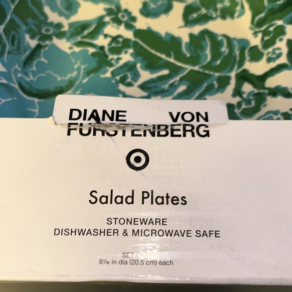 NWT DVF for Target Floral Toile 4pc SaladPlate Set-Diane Von Furstenberg - Picture 5 of 11